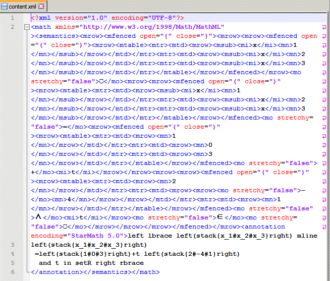 Inhalt der Contenz.xml des Formel-Objekts