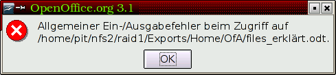 Fehlermeldung