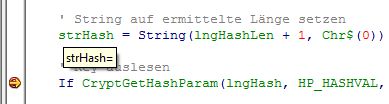 Wert der Variablen unter BASIC