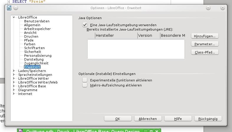 LibreOffice 4.0 Java JRE nicht geladen.jpeg